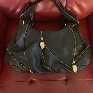 Just Fab Black Zipper shoulder bag